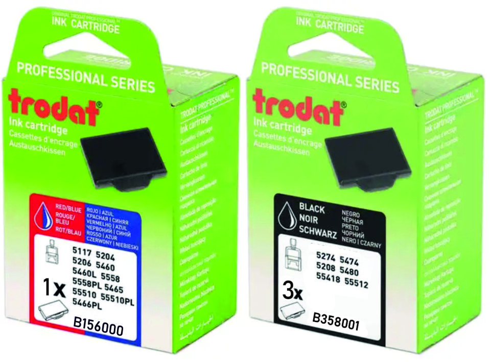 Blisters de 1 ou 3 cassettes Metal Line Trodat